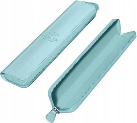 Parker Leather Pen Holder Suitable for 1 Pen Blue