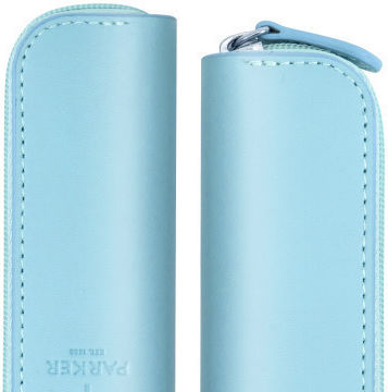 Parker Leather Pen Holder Suitable for 1 Pen Blue