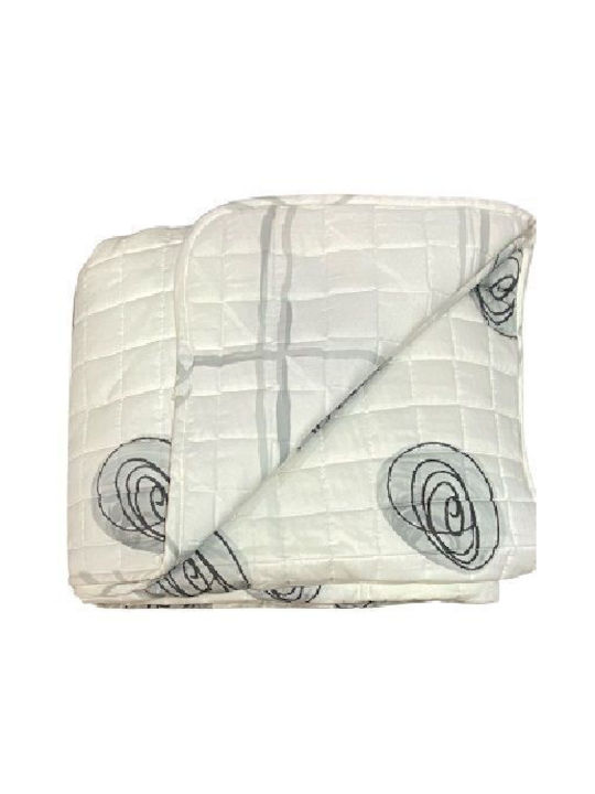 Limneos Coverlet Queen Size White / Grey 230x250cm