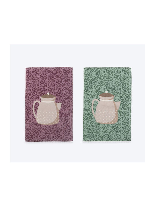 Nef-Nef Homeware Teapot Ποτηρόπανο σε Μωβ Χρώμα 40x60cm Nef-Nef Homeware Teapot Ποτηρόπανο σε Μωβ Χρώμα 40x60cm