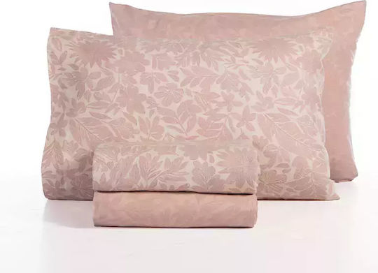 Nef-Nef Homeware Сет Чаршафи Фланелени 160x260см. Issual Розов 3бр