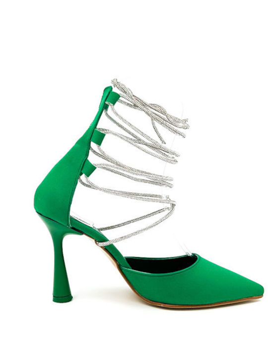 Pumps mit Stiletto-Absatz Grün