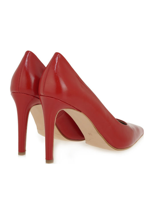 Leather Red High Heels