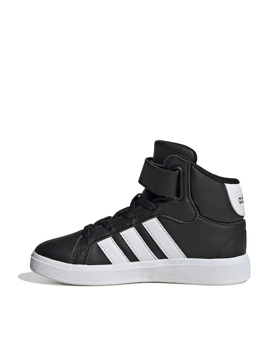 Grand Court Παιδικά Sneakers High με Σκρατς Μαύρα