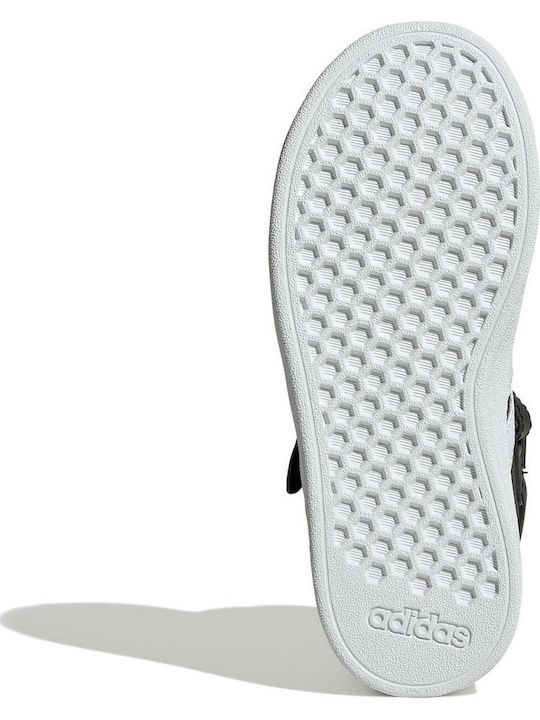 Grand Court Παιδικά Sneakers High με Σκρατς Μαύρα
