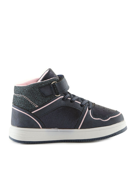 Minnie Mouse Kids Sneakers High with Scratch Navy Blue