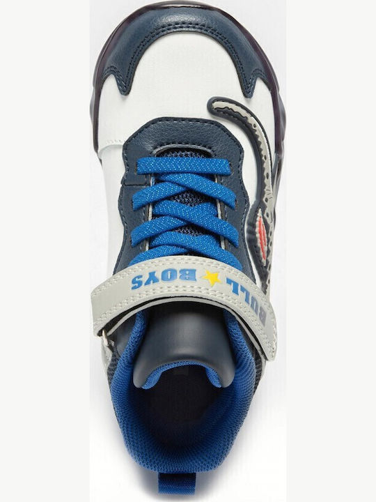 Kids Sneakers High with Scratch & Lights Blue