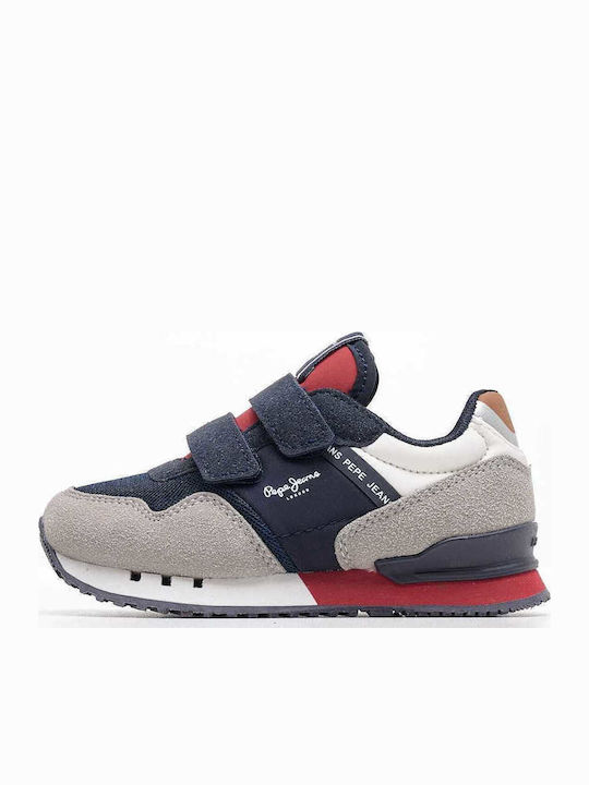 London Kids Sneakers with Scratch Navy Blue