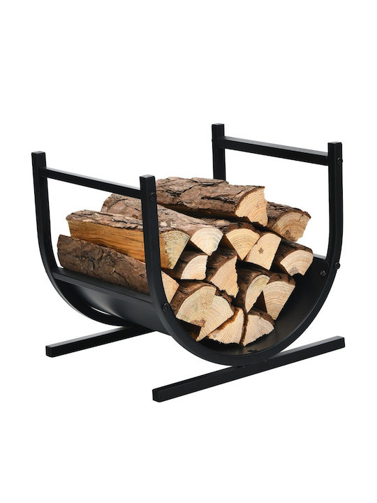 Costway Μεταλλικό Ράφι Αποθήκευσης Ξύλων 43x37x39.5cm Μαύρο Costway Μεταλλικό Ράφι Αποθήκευσης Ξύλων 43x37x39.5cm Μαύρο