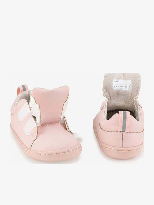 Kids Sneakers Barefoot with Hoop & Loop Closure Pink