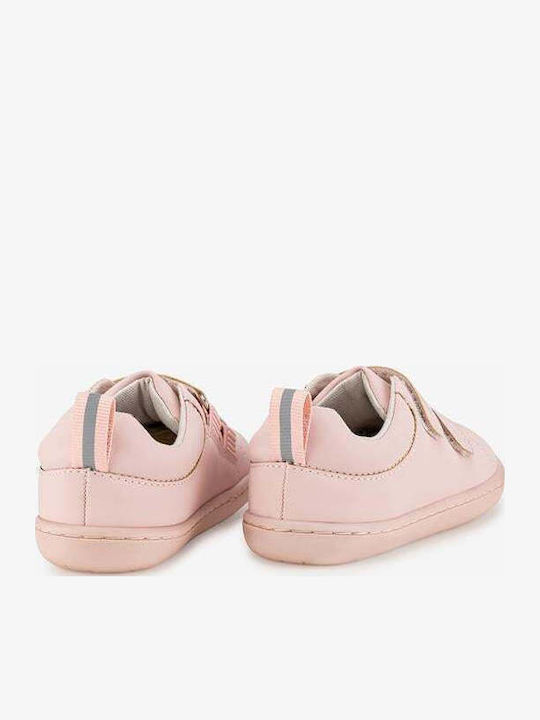 Kids Sneakers Barefoot with Hoop & Loop Closure Pink