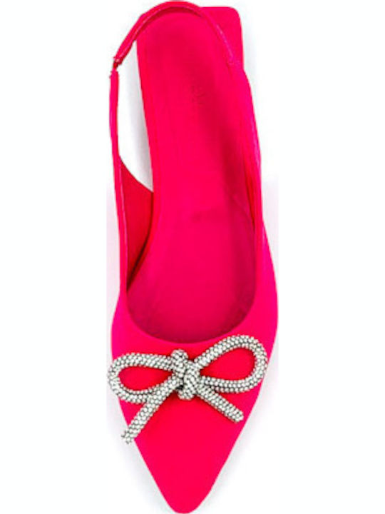 Satin Ballerinas Fuchsia