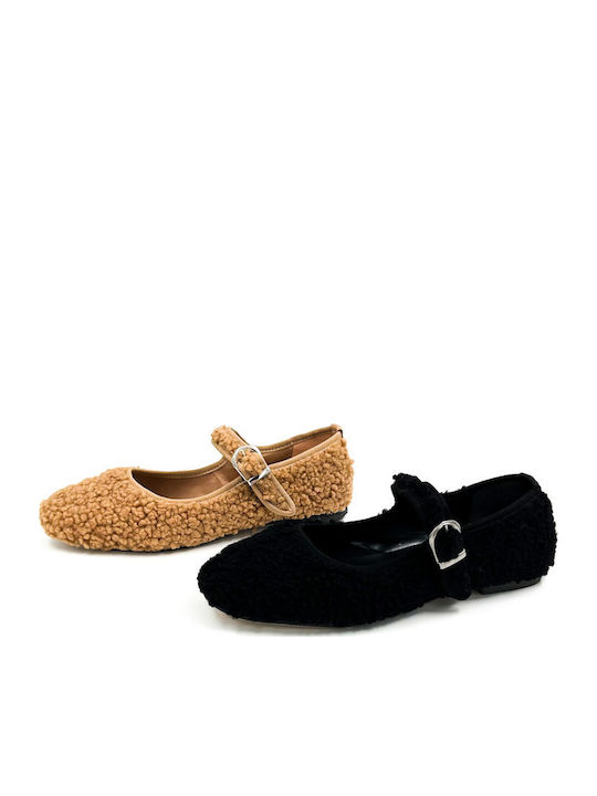 Fabric Ballerinas Beige