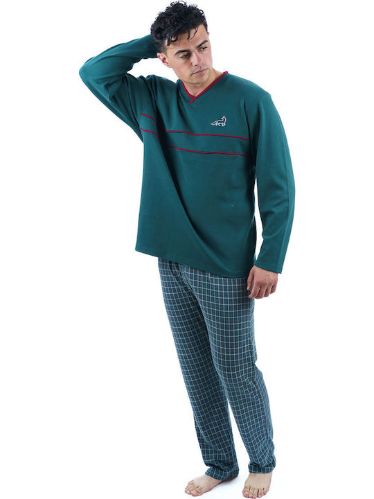Dustin Men's Winter Pajamas Set Cypress Green