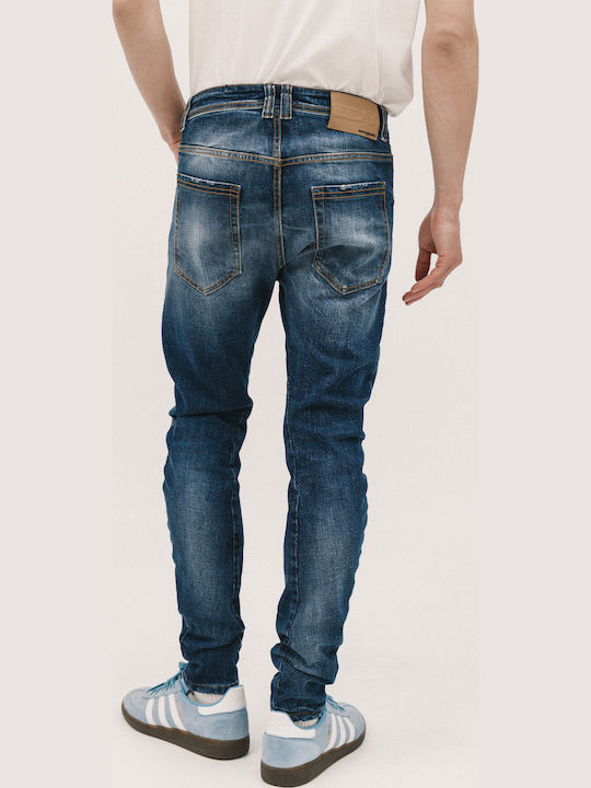 Pantaloni Jeans pentru Bărbați Elastic Albastru