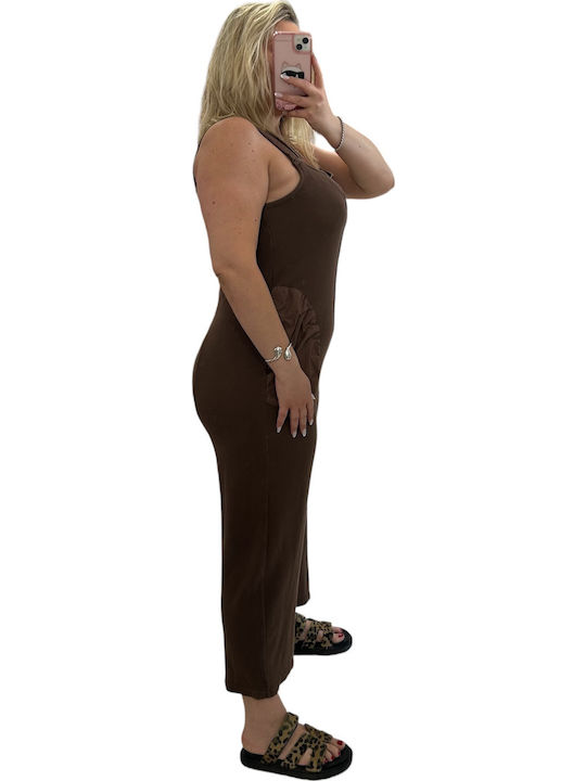 Damen Einteiler Anzug Brown