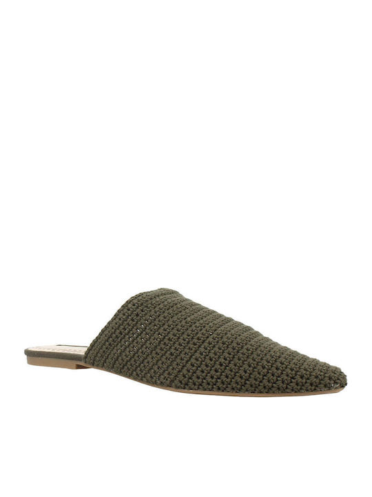 Flat Mules σε Πράσινο Χρώμα