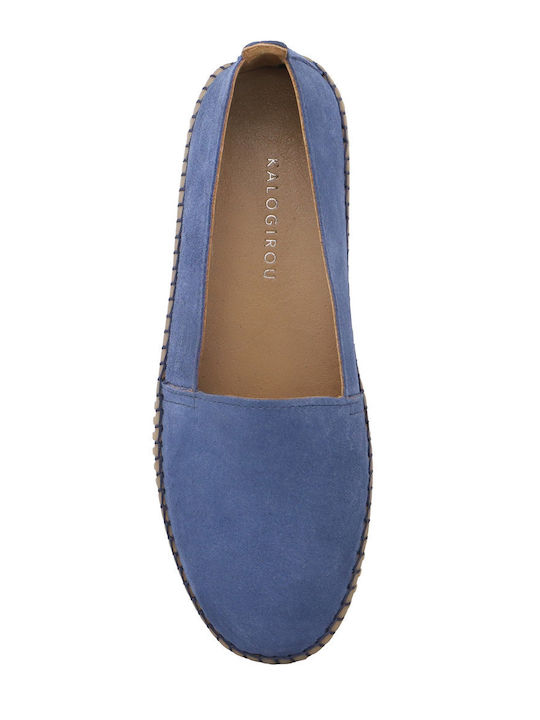 Women's Suede Espadrilles Blue