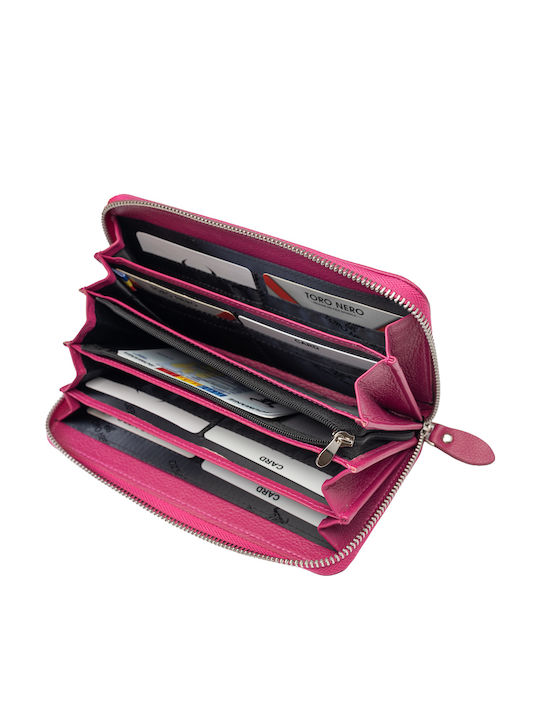 Leder Damen Geldbörse Klassisch Fuchsie