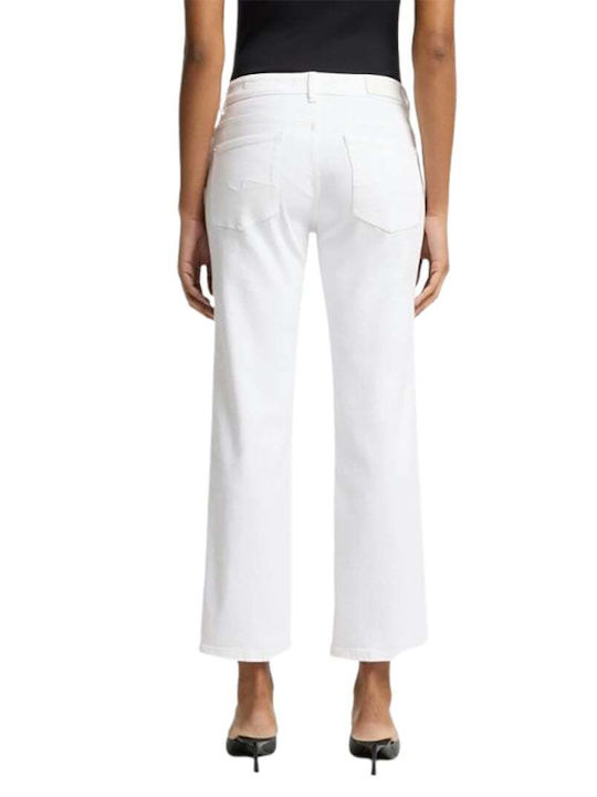 7 All Mankind Talie înaltă Blugi de damă cu croială dreaptă White