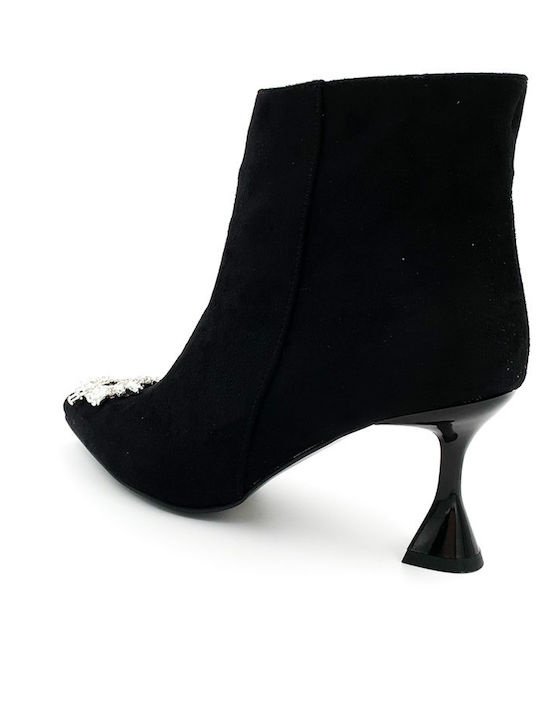 Wildleder Stiefeletten Damen Schwarz