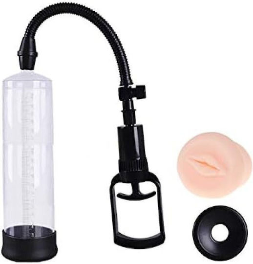 Smd Big Man Penis Enlargement Pump Silicone Vagina Sleve Αεραντλία Επιμήκυνσης Πέους Είσοδο Αιδοίου 25cm Black