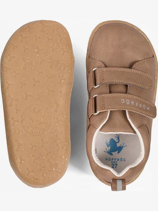 Παιδικά Sneakers Barefoot με Σκρατς Καφέ