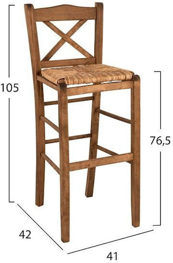 Σκαμπό Μπαρ Lucius Καρυδί 41x42x105εκ.