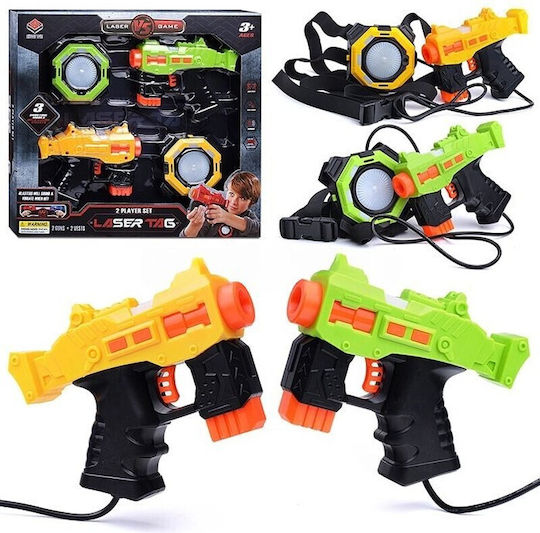 Set 2 Laser Tag Toy Guns Light Sound Effects Batteries Included 3 Years+