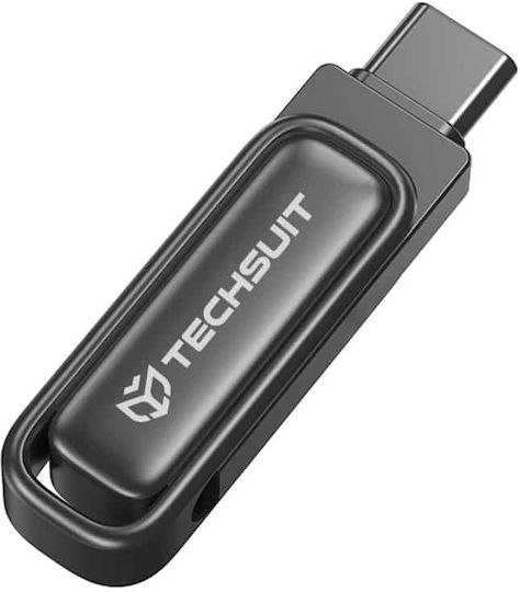 Techsuit 256GB USB 3.2 Stick με σύνδεση USB-A & USB-C Γκρι