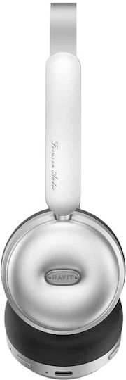 Havit H616BT Ασύρματα Bluetooth On Ear Ακουστικά με 60 ώρες Λειτουργίας Ασημί