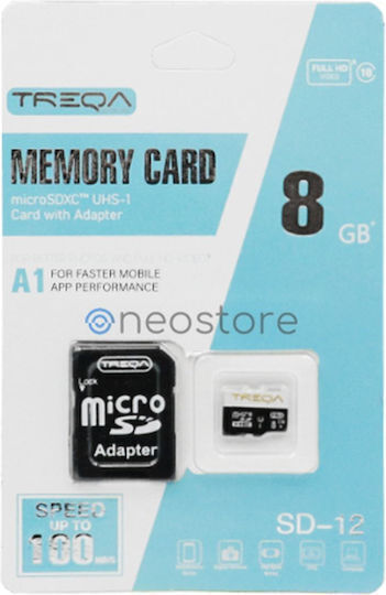 Micro microSDHC 8GB Class 10 UHS-I 10MB/s Cu Adaptor