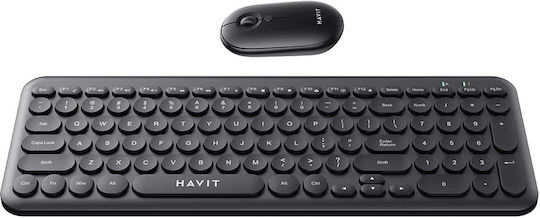 Havit KB254GCM Kabellos Tastatur & Maus Set Internationales Englisch Gray