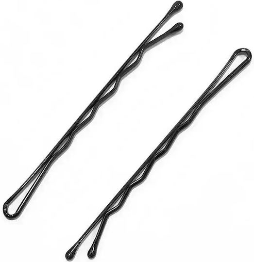 Kika Set aus einfachen Haarnadeln 24 Stück 6cm Schwarz