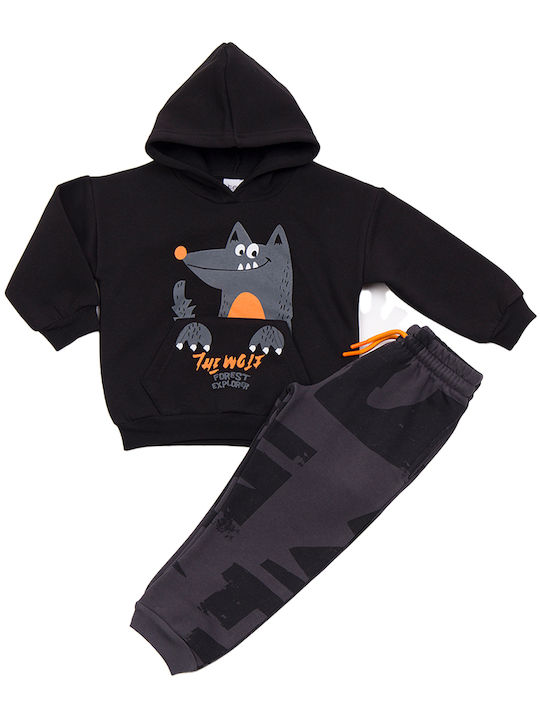 Kids Sweatpants Set Black 2pcs