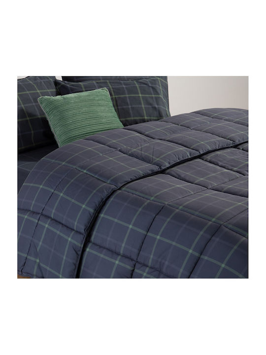 Nef-Nef Homeware Bettdecke Großes Doppelbett mit Microfiber-Füllung 240x220cm Naiberg Denim 330 GSMGsm