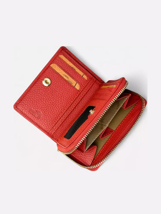 Small Leather Women's Wallet Classic with RFID Orange