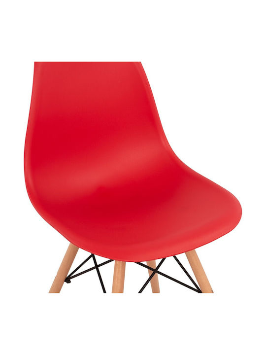 Twist PP Stühle Küche Red 1Stück 46.5x53x82cm