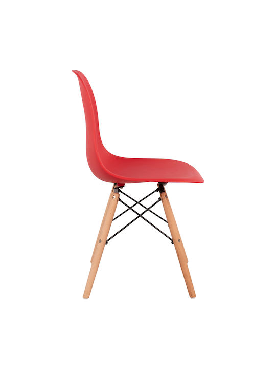 Twist PP Stühle Küche Red 1Stück 46.5x53x82cm