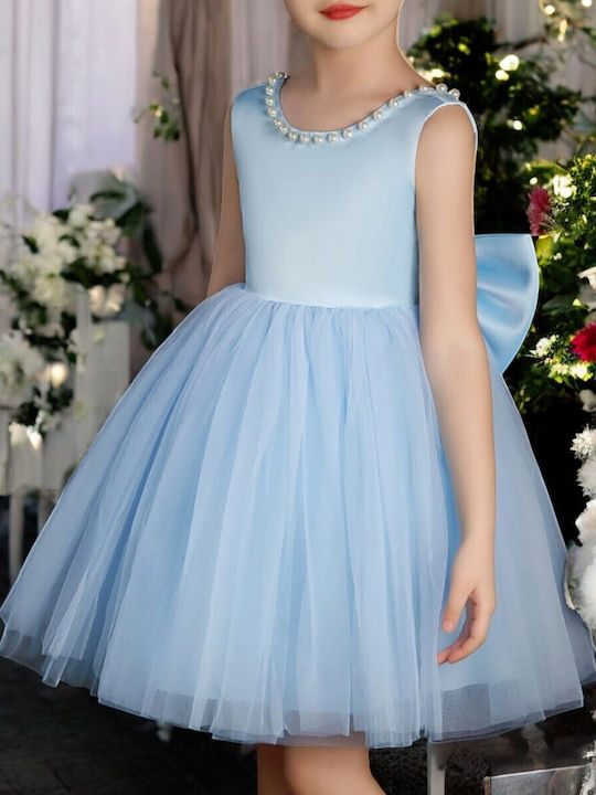 Kinderkleid Ärmellos Light Blue