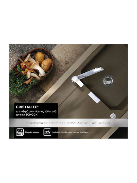 Schock Manhattan 110-30291-1401 Drop-In Spüle aus Verbundgranulat B86xT50cm Schwarz