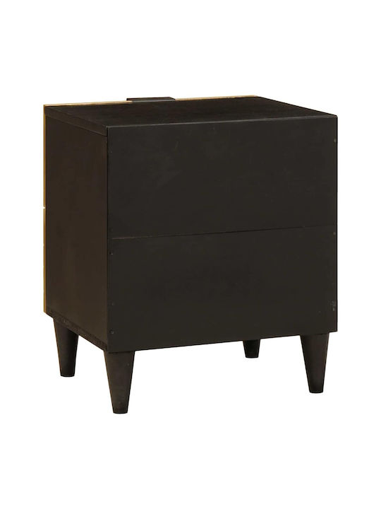 Solid Mango Wood Bedside Table 40x33.5x46cm