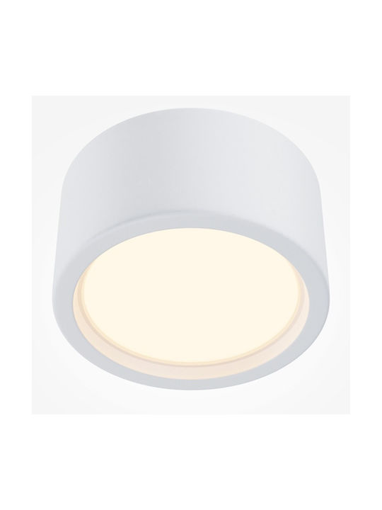 Maytoni Outdoor Ceiling Flush Mount with Integrated LED in White Color C090CL-15W3K-W