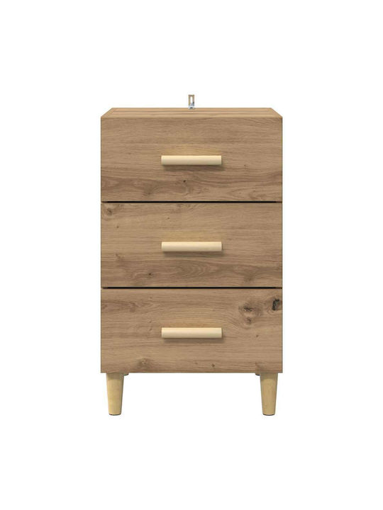 Комод Дървен Кафяв дъб 40x40x66см