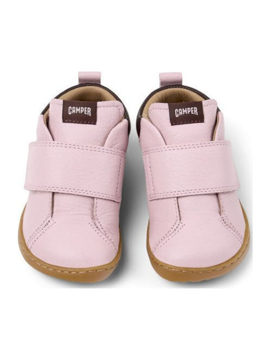 Peu Cami Leather Kids Boots with Zipper Pink