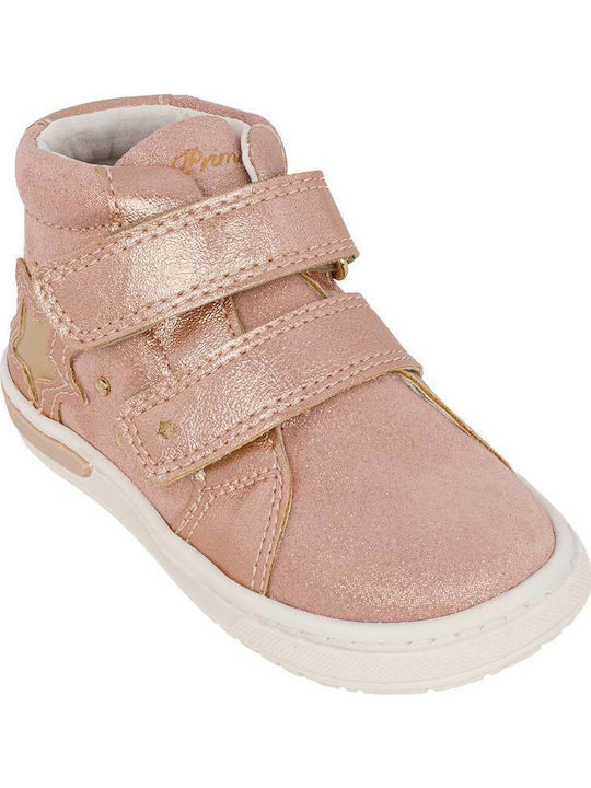 Anatomice Ghete Copii din Piele cu Velcro Roz