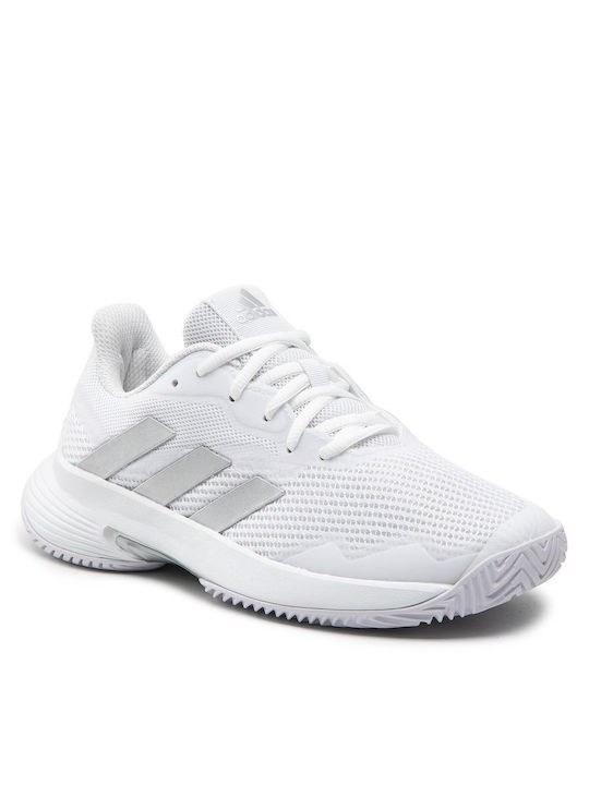 adidas Courtjam Control Γυναικεία Παπούτσια Τένις για Σκληρά Γήπεδα Cloud White / Silver Metallic adidas Courtjam Control Γυναικεία Παπούτσια Τένις για Σκληρά Γήπεδα Cloud White / Silver Metallic