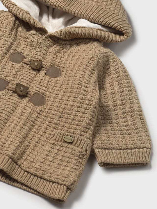 Kinderstrickjacke Baumwolle mit Kapuze BEZ