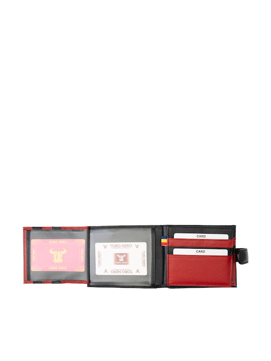 Кожен Мъжки Портфейл с RFID Червен