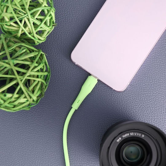 Forcell F-energy USB 2.0 Cable USB-C male - USB-C 100W Green 1m